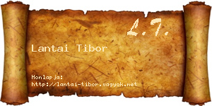 Lantai Tibor névjegykártya